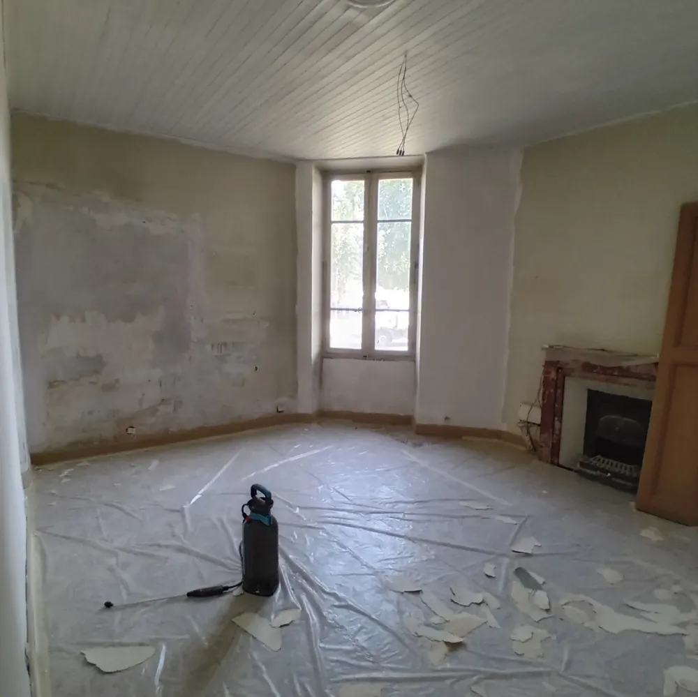 peinture mur interieur avant